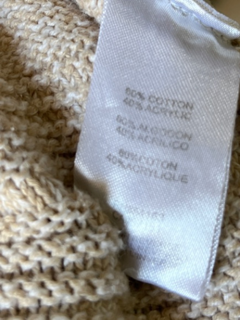Calvin Klein Cream Cowl Neck Sweater Sz L Comfy Office Casual Bohemian knit - Picture 4 of 9